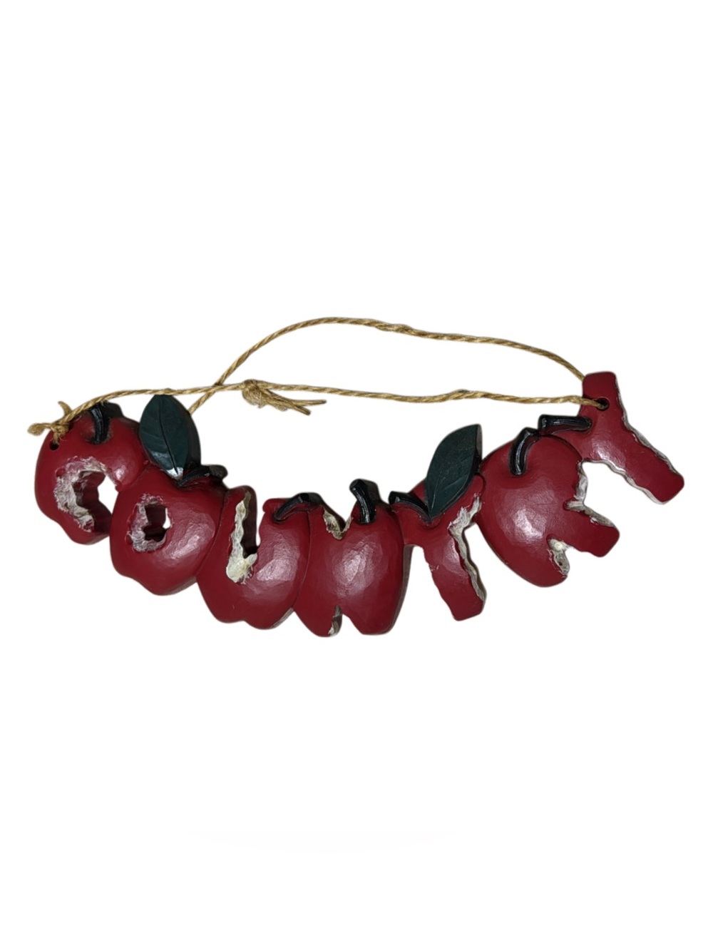 Vintage HOMCO “Country” Red Apple hanging decor